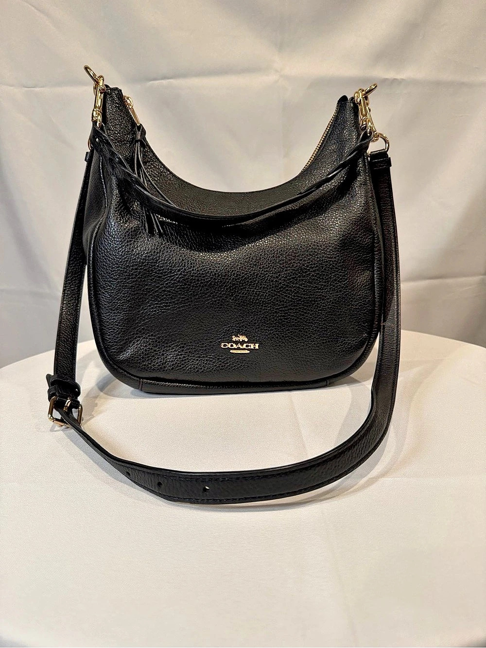 Coach Harley East West Hobo Black Crossbody Bag